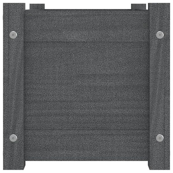 vidaXL Odlingslåda grå 60x31x31 cm massiv furu