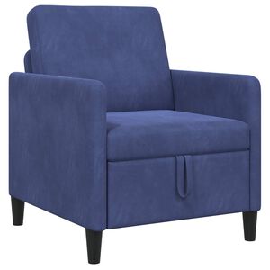 vidaXL Soffa med f&ouml;rvaring Polisbl&aring; 72 x 78 x 87 cm Polyester