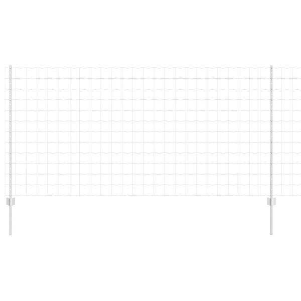 vidaXL St&auml;ngsel med stolpe Silver 1,2 x 10 m St&aring;l