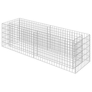vidaXL Planteringsgabion upph&ouml;jd galvaniserat st&aring;l 180x50x50 cm
