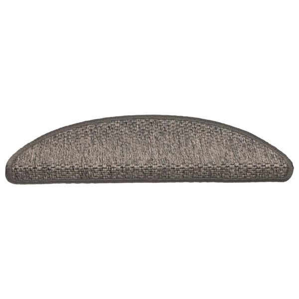 vidaXL Trappmattor sj&auml;lvh&auml;ftande sisal-look 30 st 56x17x3cm brun beige