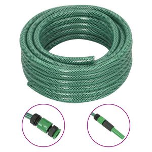 vidaXL Tr&auml;dg&aring;rdsslang med kopplingar gr&ouml;n 0,5" 10 m PVC