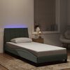 vidaXL Bed Frame with LED without Mattress "Hanko" Light Grey 80x200 cm Velvet