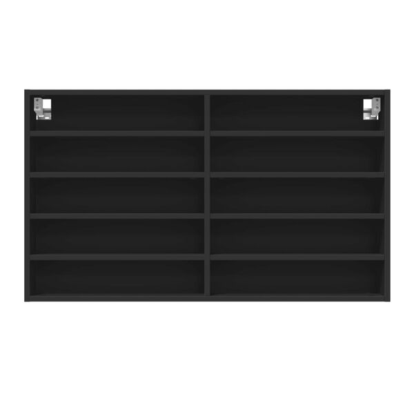 vidaXL Vitrinsk&aring;p svart 100x15x58 cm konstruerat tr&auml;