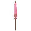 vidaXL Balinesisk Parasol Rosa 215 x 215 x 260 cm Bomull