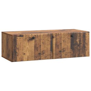 vidaXL V&auml;ggmonterad TV-b&auml;nk V&auml;ggmonterad Gammalt tr&auml; 98 x 41 x 30 cm