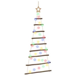vidaXL H&auml;ngande julgran 120 cm 50 LED-lampor M&aring;ngf&auml;rgad
