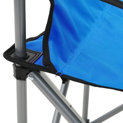 vidaXL Campingbord och stolar 3 delar blå