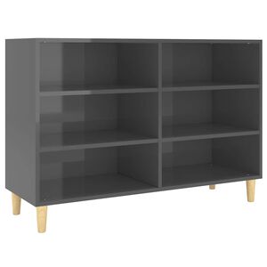 vidaXL Sk&auml;nk gr&aring; h&ouml;gglans 103,5x35x70 cm konstruerat tr&auml;