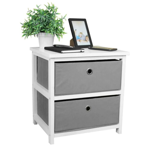 H&S Collection F&ouml;rvaringsbyr&aring; med 2 l&aring;dor MDF