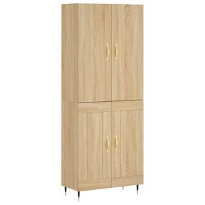 vidaXL H&ouml;gsk&aring;p sonoma-ek 69,5x34x180 cm konstruerat tr&auml;