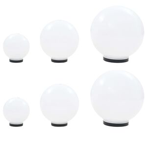 vidaXL LED-lampor 6 st sf&auml;riska 20/30/40 cm PMMA