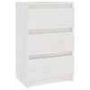 vidaXL S&auml;ngbord vit 40x29,5x64 cm massiv furu
