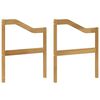 vidaXL Armst&ouml;d Moduler 2 pcs Vit 59 x 4 x 73 cm Massivt Akaciatr&auml;