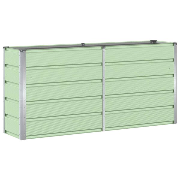 vidaXL Planteringsk&auml;rl Gr&ouml;n 160 x 40 x 75 cm St&aring;l