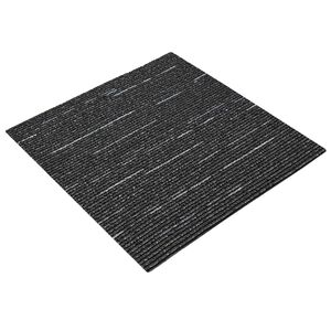 vidaXL Mattan platta Randig Svart 50 x 50 cm 36 st PP och Bitumen