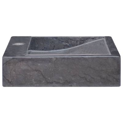 vidaXL Handfat svart 58x39x10 cm marmor