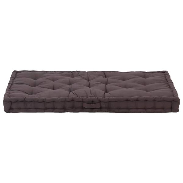 vidaXL Dyna till pallsoffa bomull 120x80x10 cm antracit