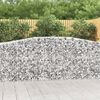 vidaXL Gabion bågformad 400x50x100/120 cm galvaniserat järn