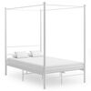 vidaXL Himmels&auml;ng vit metall 120x200 cm