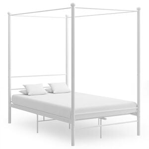 vidaXL Himmels&auml;ng vit metall 120x200 cm