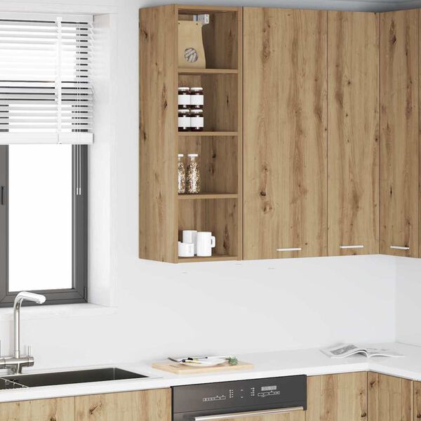 vidaXL H&auml;ngande sk&aring;p Artisan Ek 30 x 29,5 x 100 cm Konstruerat tr&auml;