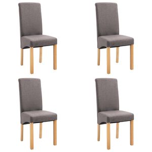 vidaXL Matstolar 4 st taupe tyg