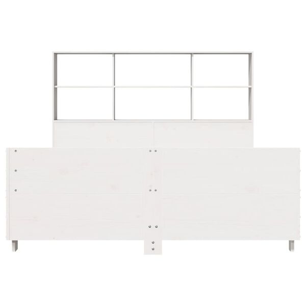 vidaXL S&auml;ngram utan madrass vit 120x190 cm massiv furu