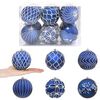 vidaXL Julgransprydnad Set XL 12 st Bl&aring; och Vit 10 cm Polystyren