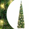 vidaXL Plastgran pop-up 50 LED gr&ouml;n 120 cm