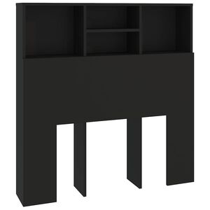 vidaXL S&auml;nggavel med f&ouml;rvaring svart 100x19x103,5 cm