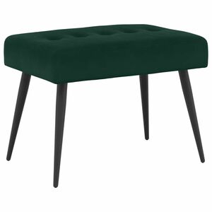 vidaXL B&auml;nk med knappar M&ouml;rkgr&ouml;n 60 x 40 x 45 cm Sammet