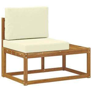 vidaXL Modulsoffa utomhus Naturf&auml;rg 91 x 63 x 73 cm Massivt Akaciatr&auml;