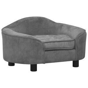 vidaXL Hundsoffa Gr&aring; 67x47x36 cm plysch