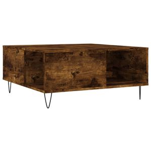 vidaXL Soffbord r&ouml;kf&auml;rgad ek 80x80x36,5 cm konstruerat tr&auml;