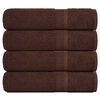 vidaXL Handdukar FROGN 4 st brun 50x100 cm 360 gsm
