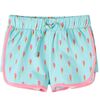 vidaXL Shorts f&ouml;r barn med sn&ouml;re ljus mint 128