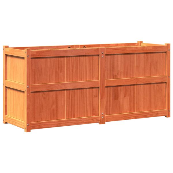 vidaXL Odlingslåda vaxbrun 150x50x70 cm massiv furu