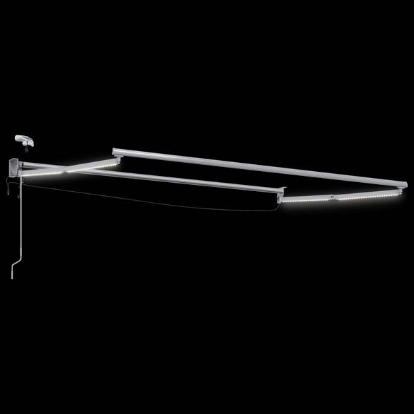 vidaXL Elektrisk utdragbar markisram Vit 3,5 x 2 m Aluminium