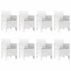 vidaXL Trädgårdsmöbelset 9 pcs Ljusgrå Polt rotting