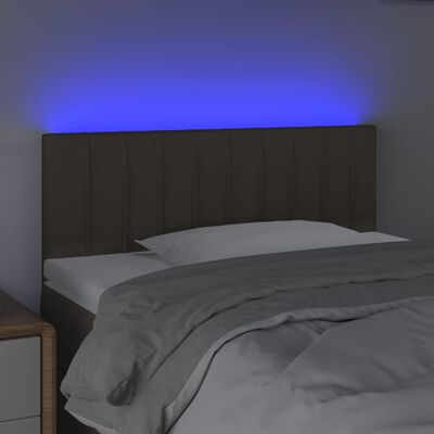 vidaXL Sänggavel LED taupe 90x5x78/88 cm tyg