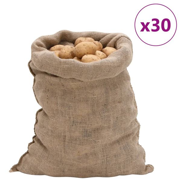 vidaXL Jutes&auml;ckar 30 st 60x105 cm 100% jute 220 gsm