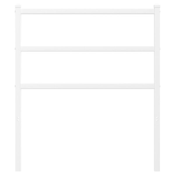 vidaXL Huvudgavel metall vit 80 cm