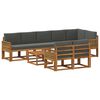 vidaXL Utomhussoffset 9 st Naturlig och Antracit Polyester