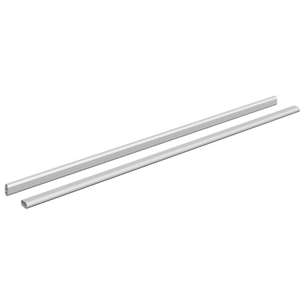 vidaXL Kl&auml;dst&aring;ng 2 pcs Silver 764 x 15 x 29 mm Aluminiumlegering
