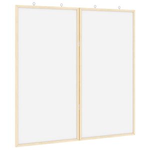 vidaXL Oannonserad tavla 80 x 80 x 1.4 cm Massiv furu Vit Hopf&auml;llbar