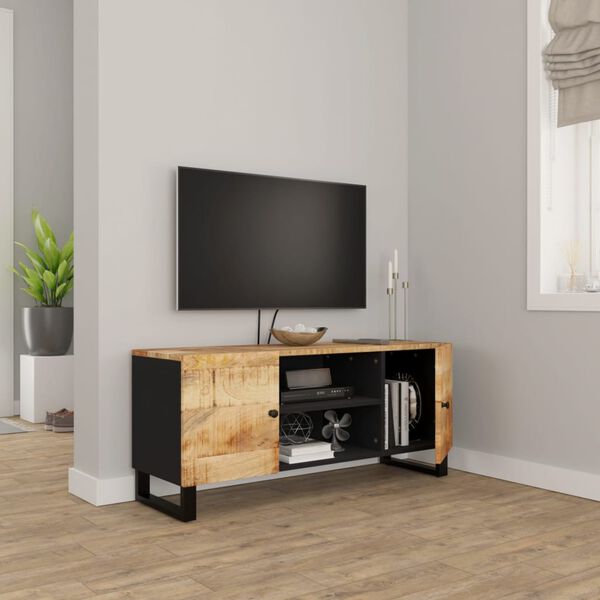 vidaXL Tv-bänk 105x33x46 cm massivt mangoträ