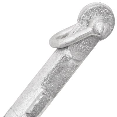 vidaXL Hopfällbart ankare silver 0,7 kg formbart gjutjärn