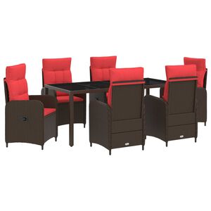 vidaXL Utomhusmatbord 7 st konstrotting