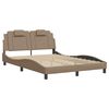 vidaXL Bed Frame "Viana" with LED without Mattress Cappuccino 120x200 cm
